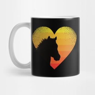 Horse Heart Silhouette For Cowgirl Equestrian Mug